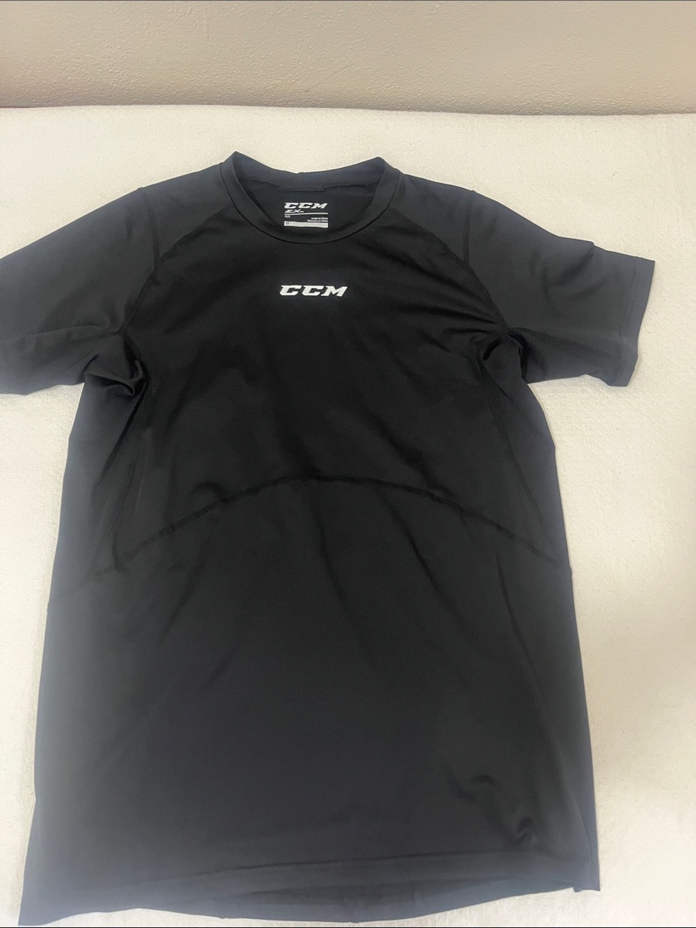 CCM Black Short-Sleeve Athletic Shirt